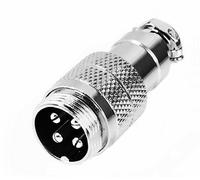 Conector microfono macho 4pin prolongador rosca
