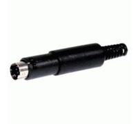 Conector minidin macho 6pin 8mm para soldar