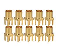 Conector MMCX PCB Hembra 4 Pines 50 Ohmios OFC 10 Uds | Conexion Cable RF, Baja Perdida Senal, Alta Transmision, GPS Antenas WiFi, Equipos Microondas