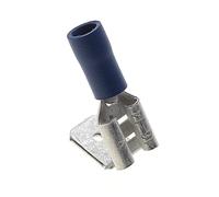 Conector Multipilar De 6,35 Mm, Paquete De 100-15A, Azul, Conectores De Pala Termorretráctiles, Doble Desconexión Rápida, Empalme Piggyback Semiaislado De PVC Macho/hembra