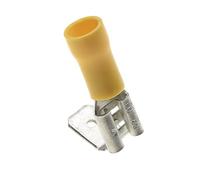 Conector Multipilar De 6,35 Mm, Paquete De 100-24A, Amarillo, Conectores De Pala Termorretráctiles, Doble Desconexión Rápida, Empalme Piggyback Semiaislado De PVC Macho/hembra