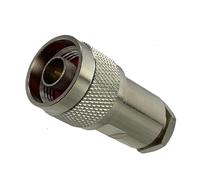 Conector N macho, abrazadera RG5 RG6 5D-FB LMR300, terminales de Cable RF Coaxial recto, 1 ud.