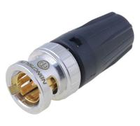Conector NBNC75BLP9 BNC blindado macho, con protección contra dobleces recto ...
