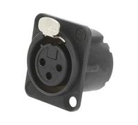 Conector NC3FD-LX-B: XLR hembra PIN: 3 soldadura recta 16A NEUTRIK
