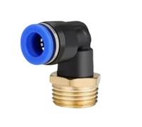 Conector neumático 50/100 Uds conector de aire neumático PL 4 6 8 10 12mm rosca 1/8 1/4 "3/8" 1/2 "accesorios de codo de tráquea manguera rápida(PL6-01,100 PCS)