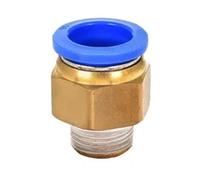 Conector neumático 50 unids/caja serie PC Acoplamiento rápido neumático rosca macho 1/8 1/4 manguera de PU tubo de aire 6mm 8mm