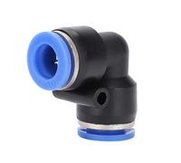 Conector neumático azul PV4/6/8/10, codo de 90 grados, bidireccional, tipo L, 1 unidad (azul PV10)