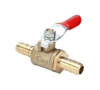 Conector neumático de 6 mm a 19 mm, reductor de manguera, espiga, latón en línea, válvula de bola de cierre for línea de agua, aceite, aire, gas y combustible, accesorios de tubería(6mm Barb)