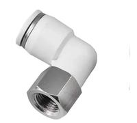 Conector neumático de aire a presión, color blanco, for tubo OD a rosca PLF de 4, 6, 8, 10 y 12 mm, 1/8", 1/4", 3/8" y 1/2", 1 unidad(8-M5(8mm-M5))