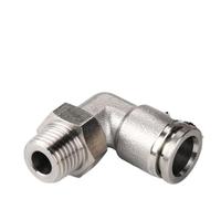 Conector neumático de aire Accesorios for mangueras neumáticas de acero inoxidable 304, conector de tubo de aire PC PCF PL PLF PB 1/8 1/4 3/8 1/2, tubo de liberación rápida(14-02,PMF)