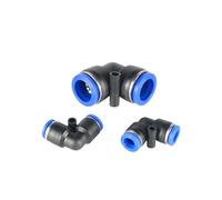 Conector neumático de aire Conector de tubería de Accesorios Neumáticos, Acoplamiento de liberación rápida de aire, 4mm, 6mm, 8mm, 10mm, 12mm, conectores de montaje de manguera(PV,10MM)