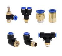 Conector neumático de aire PC/PCF/PL/PLF, rosca de 4 mm, 6 mm y 8 mm, 1/8", 1/4", 3/8", 1/2", conectores rápidos for mangueras rectas.(10-04,SL)