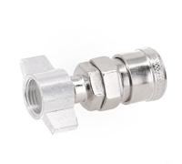 Conector neumático de codo recto Acoplador de aire de acero de liberación rápida para líneas neumáticas, conector de manguera de aire 1/4 para bsp (recto pasante)