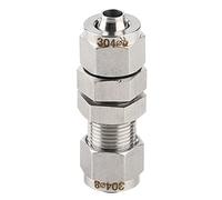 Conector neumático de conexión de aire de dos toques de acero inoxidable 304 Partición de manguera Durable a prueba de óxido para equipos de maquinaria Uso industrial (F8*6)
