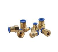 Conector neumático de manguera de PU de 4mm, 6mm, 8mm, 10mm, 12mm a 1/8 "1/4" 3/8 "1/2", hilo femenino BSP, ajuste de conexión rápida(PCF6mm-1l4)