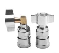 Conector neumático de metal con diseño recto y codo para sistemas de compresor de aire de camiones, conexión integrada, plateado, paquete de 2