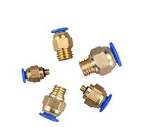 Conector neumático de PC, conectores de aire rápido, rosca macho métrica, tubo de aire de empuje en M5 M6 M8 M10 M12 M14 M16 M20, 10/50/100 Uds.(PC4-M6x1,100 PCS)