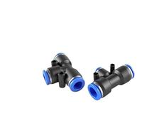Conector neumático de tres vías de plástico azul PE4/6/8/12 tapones rápidos de tubería de aire PEG12-8 1 Uds(Bluepeg10-6)
