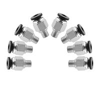Conector neumático PC4-M6, conector PC4-M6, conector neumático PC4-M6, conector neumático recto PC4 M6, conector rápido para impresora 3D, 10 unidades