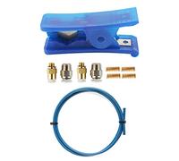 Conector neumático perforado para impresora 3D, juego de traquea a tubo de PTFE de 6.5 pies, cortador de tubos, muelle