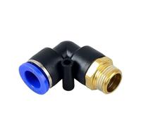 Conector neumático PL, manguera de 4mm-12mm, OD 1/8 "1/4" 3/8 "1/2", tubo de rosca neumática macho, tubo conector acodado, montaje de empuje de aire(PL4-02,10PCS)