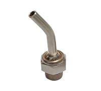 Conector neumático Torreta de torno CNC de acero inoxidable M8/M10/M12/M14/M16 SS304, refrigeración por pulverización de agua, boquilla en codo ajustable universal(OD 5mm ID 3mm,L 100MM_M8X1.0)