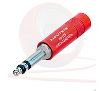 Conector Neutrik NP3TB-B De 1/4" 'B-Gauge' Rojo. Jack TRS Balanceado Pro.