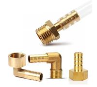 Conector Pagoda de 6, 8, 10, 12 y 14 mm, conector de manguera con púas, rosca de cola de 1/8, 1/4, 3/8 y 1/2, accesorios de tubería de agua de latón, 10 unidades(10MM,1/2")