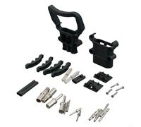 Conector para carretilla elevadora 80A/160A/320A, para acoplamiento rápido para carga de batería de litio, cobre revestido de plata, IP23, para vehículos eléctricos y UPS, negro (80A hembra + macho)