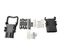 Conector para carretilla elevadora 80A/160A/320A, para acoplamiento rápido para carga de batería de litio, cobre revestido de plata, IP23, para vehículos eléctricos y UPS, negro (320 A hembra + macho)