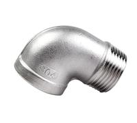 Conector para manguera de ducha, codo de 90 grados Varón de 90 grados a la tubería acero inoxidable femenina del codo 304 que cabe tamaños múltiples(1-1/4")