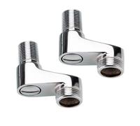 Conector para pantalones de ducha, tubo de cobre electrochapado, adaptador | El adaptador giratorio de cobre electrochapado, reduce los dolores de los pantalones. Ajuste universal roscado para
