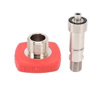 Conector para tanque de CO2, rojo, cuadrado, G5/8 a 1/4 Bspp, conector de cilindro de CO2 en acero inoxidable, adaptador de relleno de repuesto con rosca clara para una instalación