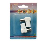 Conector para TV, 1 Macho y 1 Hembra, en Blister; Ideal para conectar Dispositivos de Audio y Video con Facilidad.