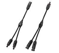 Conector paralelo de rama Y Conectores Cable solar fotovoltaico Conector de cable de panel solar MMF/FFM Adaptador de rama solar 1 a 2 TRAMILY (1 par)