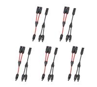 Conector paralelo práctico adaptador de rama Panel Cables distribuidor enchufe en línea conectores fotovoltaicos(5pairsRB1000)