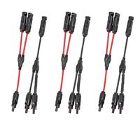 Conector paralelo práctico adaptador de rama Panel Cables distribuidor enchufe en línea conectores fotovoltaicos(3pairsRB1000)
