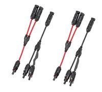 Conector paralelo práctico adaptador de rama Panel Cables distribuidor enchufe en línea conectores fotovoltaicos(2pairsRB1000)