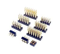 Conector Pin Pogo con resorte, 2 uds., 4, 6, 8, 10, 12, 14, 16, 20 posiciones, doble, SMD, THT, DIP, rejilla de 2,54 MM, 1 pulgada de potencia CC(Height 4.0 mm,2x2 DIP)