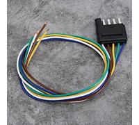 Conector Plano de 5 Pines, Extensión de Arnés de Cables de Remolque de 5 Vías, Material ABS Confiable de 25 Pulgadas para Cableado de Enganche de Camión y Vehículo