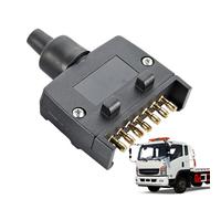 Conector plano de 7 pines para remolques, enchufe seguro de 7 pines para vehículo, duradero, compacto, plano, resistente al agua, para camping, coche o exterior