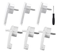 Conector plano: WIYETY 6 unidades de protección de contacto, 250 V 16 A, enchufe Schuko en ángulo plano, enchufe Schuko en ángulo para cables de hasta 3 x 1,5 mm²