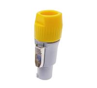 Conector PowerCon for luz de Escenario LED, 20 A, Cable Speak-ON, 250 V, 3 Pines, 1 Unidad(Yellow-Gray Body)