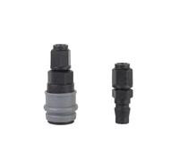 Conector rápido autoblocante tipo C de acero y plástico, Accesorios Neumáticos for compresor, conector de tubo de aire de acoplamiento rápido de 8/10/12mm, 2 uds.(SP20 and PP20)