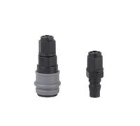 Conector rápido autoblocante tipo C de acero y plástico, Accesorios Neumáticos for compresor, conector de tubo de aire de acoplamiento rápido de 8/10/12mm, 2 uds.(SP30 and PP30)