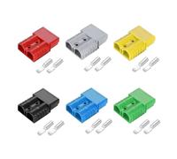 Conector rápido de 4 piezas, 50 A/120 A, 12-36 V, terminales de cobre plateado for motor de cabrestante y batería de remolque.(Red handle)