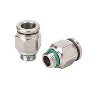 Conector rápido de acero inoxidable 304, rosca macho 1/8", 1/4", 3/8" y 1/2", for agua aire(12mm,2")