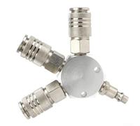 Conector rápido de aleación de 12 cm, sello de doble capa autoblocante | Construcción reforzada de ABS diseñada para tres vías de 45 mm y 120 mm, rango de conexión ligero de 0,31 kg