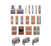 Conector rápido de cable de doble cabezal SPL-1/2/3/4, conector universal de cable de cableado, bloque de terminales de conductor a presión(WHITE,10 PCS)