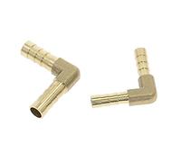 Conector rápido de codo de manguera, 2pcs conexión de manguera de bronce Codo de conexión 4mm-16mm (tamaño: diámetro exterior 5mm)(OD 6mm to 10mm)